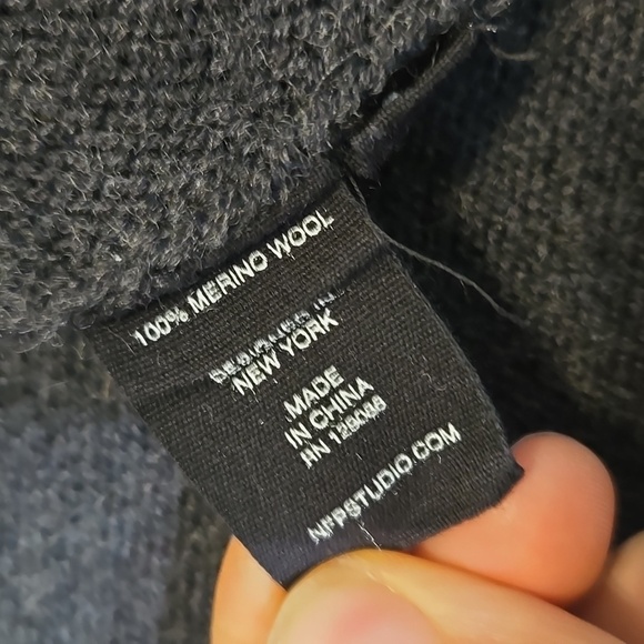 Anthropologie NFPstudio Women 100%Merino Wool Cardigan Open Toe Sweater Sz 2/S - Picture 6 of 8